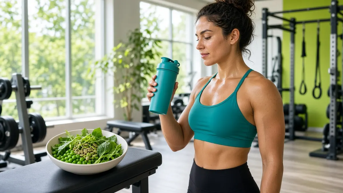 High protein plant-based shake for training and active recovery
