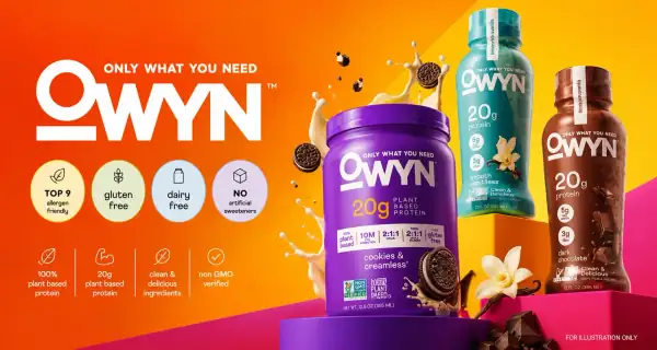 Only What You Need protein drink and OWYN plant based protein shake with clean vegan protein drinks